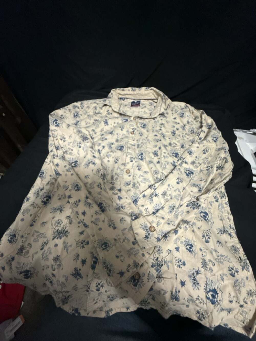 Netplay Heritage Workwear Floral Print Long Sleeve Button-Up Shirt